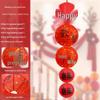 Ancient-Style Wedding Lantern with Fu Character: Tea Ceremony & Waterfall Scene Decoration