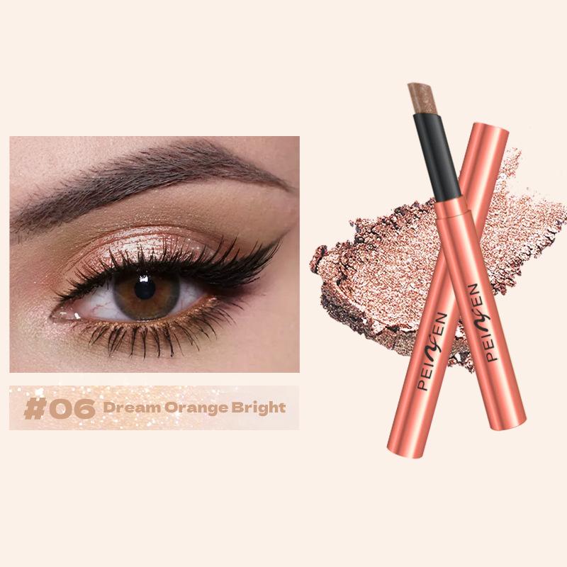 Paleta de Sombras Shimmer em Bastão de 6 Cores, Maquiagem à Prova d'Água e de Longa Duração com Tons Neutros - Barras de Sombra Cremosas