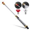 Heavy Duty Spray Hose Nozzle Set For Garden Hose With 2 High Pressure Tip for Car Wash Patios Backayrd Cleaning Tasks