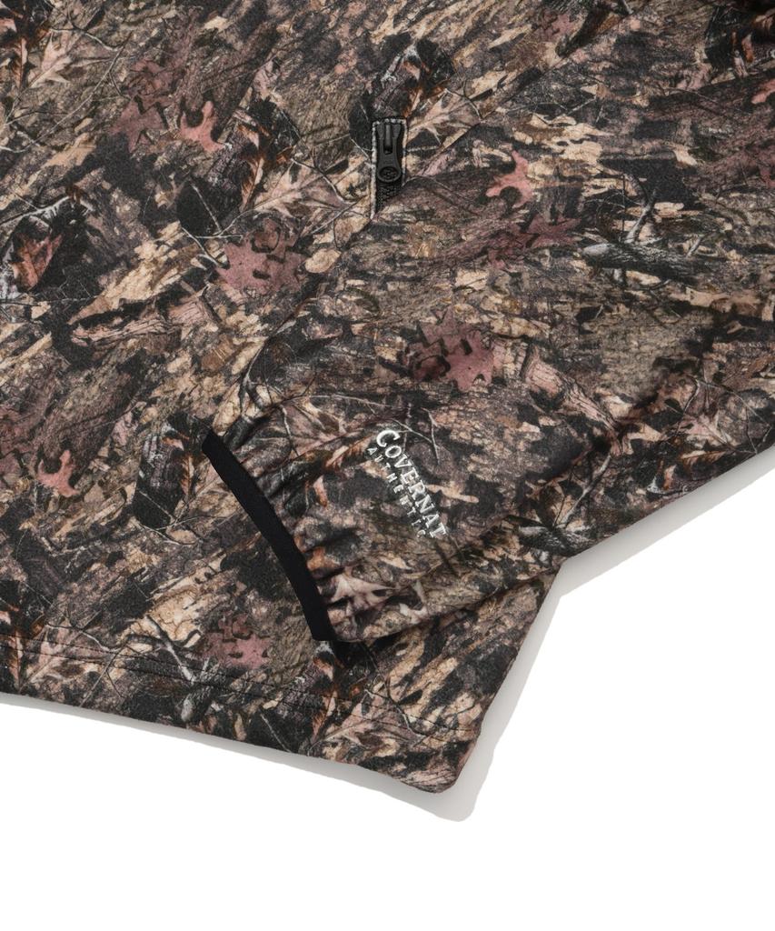 Covernat C Logo Fleece Oversized Hoodie Anorak Camo
