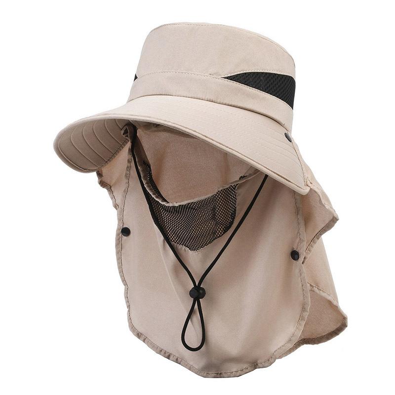 Hat Men's Outdoor Mountaineering Sunshade Fisherman Hat Summer Big Brim Breathable Sunscreen Fishing Hat