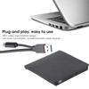 External CD External Optical Mobile Dual Port DVD Drive for Laptop Portable CD DVD RW Player Drive, Drive, USB3.0 Computers, (Read Only)
