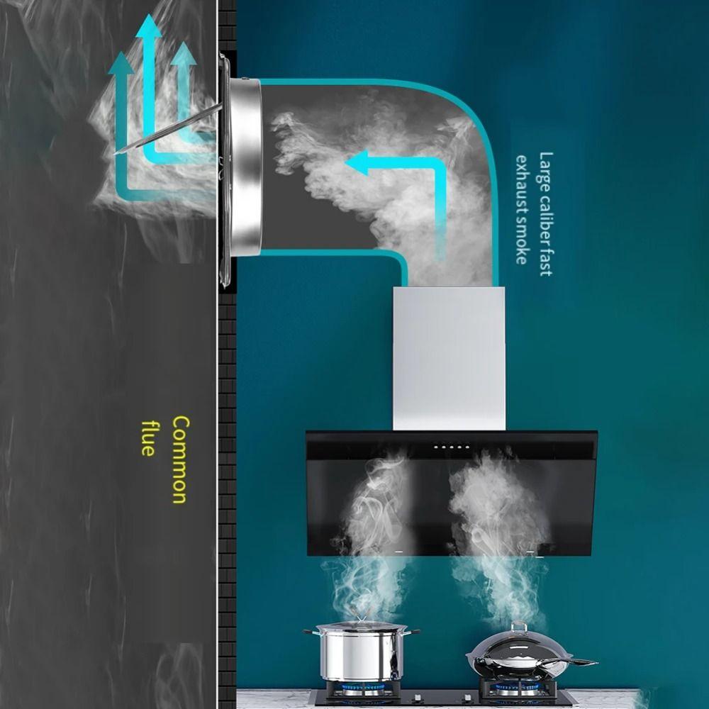 Fireproof Range Hood Pipe Check Valve  Kitchen Fresh Air Ventilation System