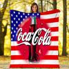 Christmas Gift Halloween Themed Cola Beverage Coca Cola Blanket Soft Home Furnishing Nap Decoration Four Seasons Warm Sherpa Blanket U18