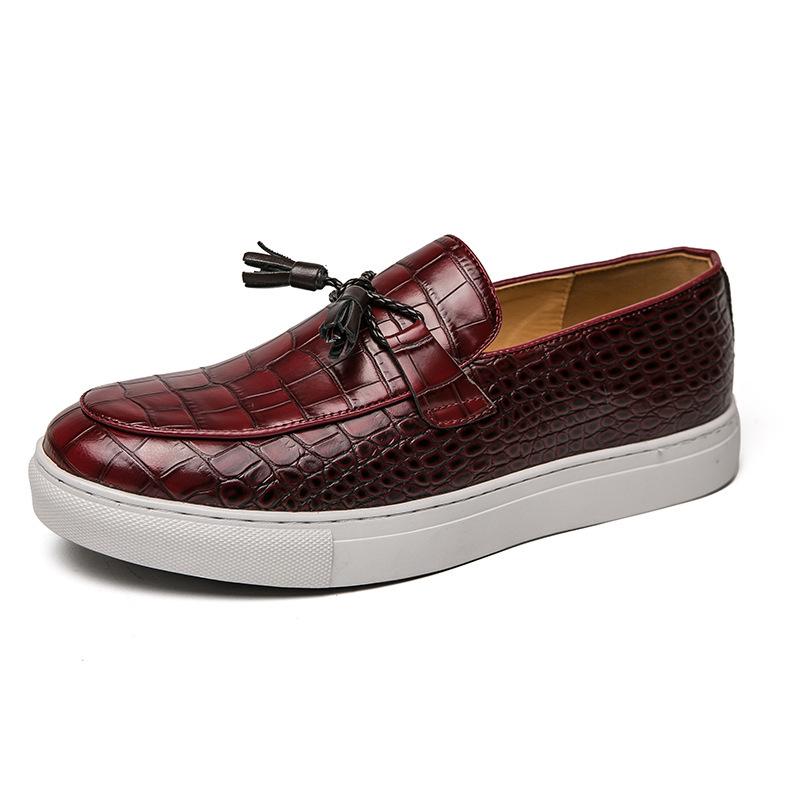 Men s Plus Size Tassel Slip-On Loafers - British Casual Fashion 41