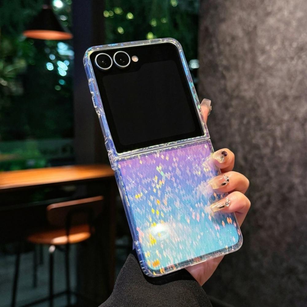 Z Flip 7 Case Laser for Magsafe Transparent Folding Cases for Samsung Galaxy Z Flip 7 6 5 4 3 Flip7fe Flip7 Dazzling PC Funda