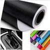 Carbon Fiber Tape Stickers On Car 3D Nano Black Car Door Edge Guards Side Waterproof Decorative Adhesive Protector Film Tape