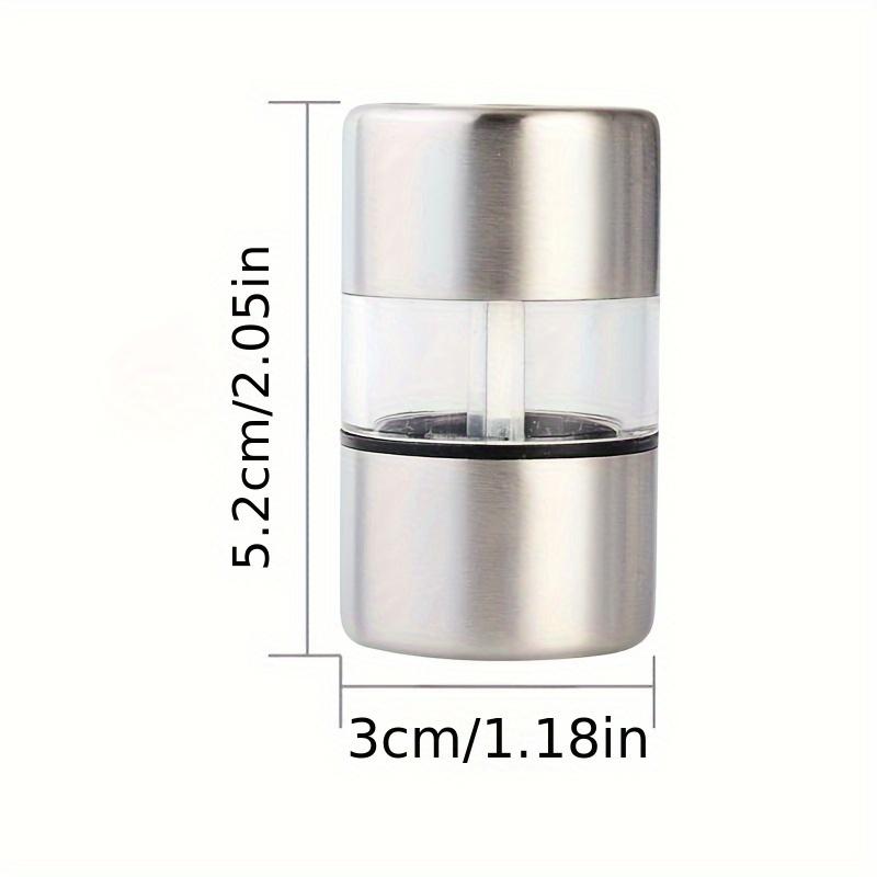 

1 шт. Ручная мельница для соли и перца из нержавеющей стали, портативная мини-мельница для кухонных специй, трав, розовой соли