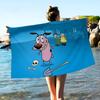 C-CORAGGIO Il Cane C-Codardo Telo Mare Asciugamano da Bagno Colorato per Ragazza Microfibra Asciugatura Rapida Personalizzato Senza Sabbia Spiaggia Palestra Piscina