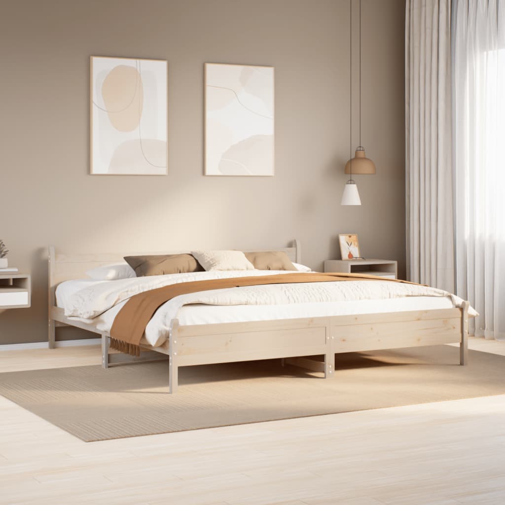 Solid Wood Bed Without Mattress 180x200 Cm Pine Wood