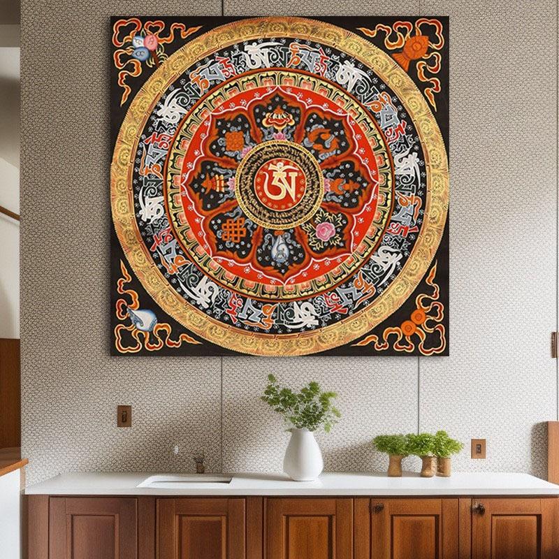 DIY Wohnzimmer Tibetische Thangka Diamantmalerei Mandala Schlafzimmer Kreuzstich Diamantaufkleber Diamantmalerei