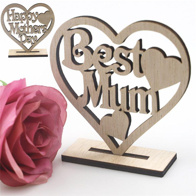 Beautifully Crafted Wooden Heart Plaque Perfect Happy Mothers Day Gift Decor