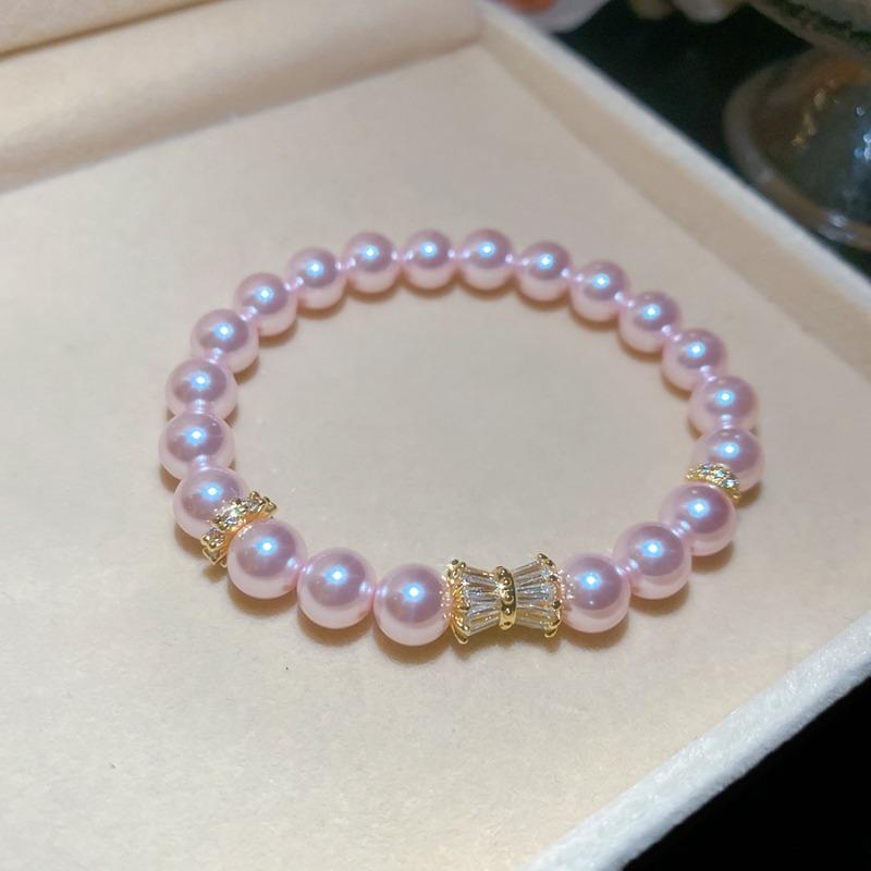 Pearl on Wrist~ Zircon Beaded Pearl Bracelet Design Sense Niche Exquisite Versatile Bracelet Korean ins Wind Bracelet
