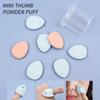 7Pcs Mini Finger Puff Multi Color Makeup Sponge Flawless Finish for Foundation Concealer Blush Easy Clean Compact Makeup Tools