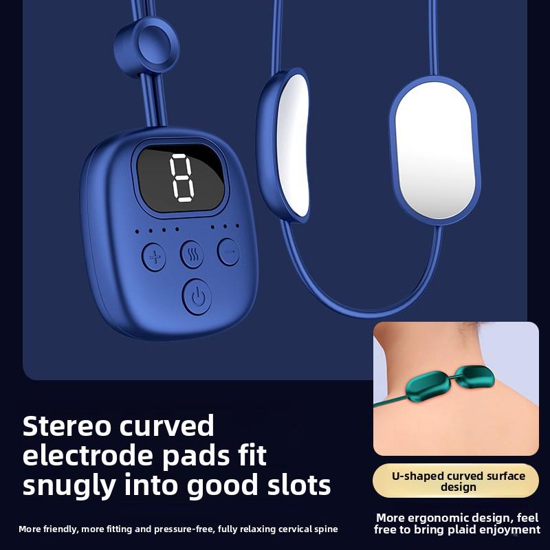 Pendant Cervical Spine Instrument Mini Neck Double Pulse Massager Portable Neck Protector Hot Compress Massager