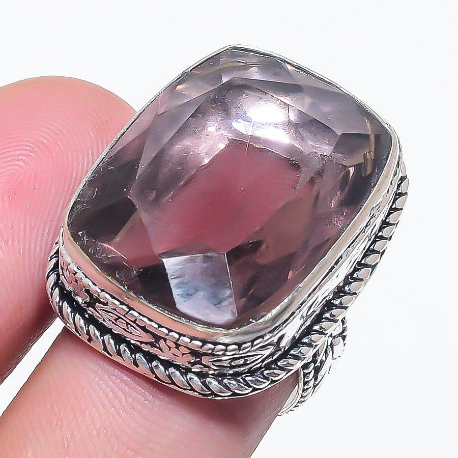 Natural Amethyst Gemstone 925 Sterling Silver Jewelry Ring Size 6.5 C6w35