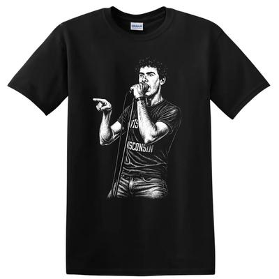 T-shirt Silhouette de Légende du Rock Ian Curtis T-shirt Graphique Hommage
