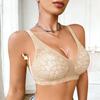 Women S Plus Size Lace Push Up Wireless Comfortable Bra