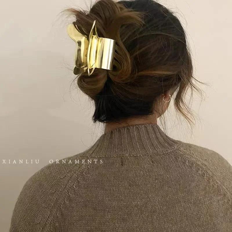 Korean Edition Fashionable Large Bow Hair Grip Clip Colorful Hairpins Hair Accessories Girls High-quality Elegant Shark Clips