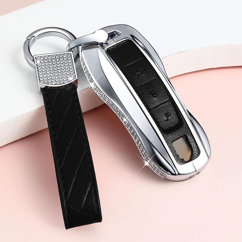 Styling Mouldings Luxury Diamond Car Remote Key Case Key Cover For Porsche Panamera 2017-2020 Cayenne 2018-2020