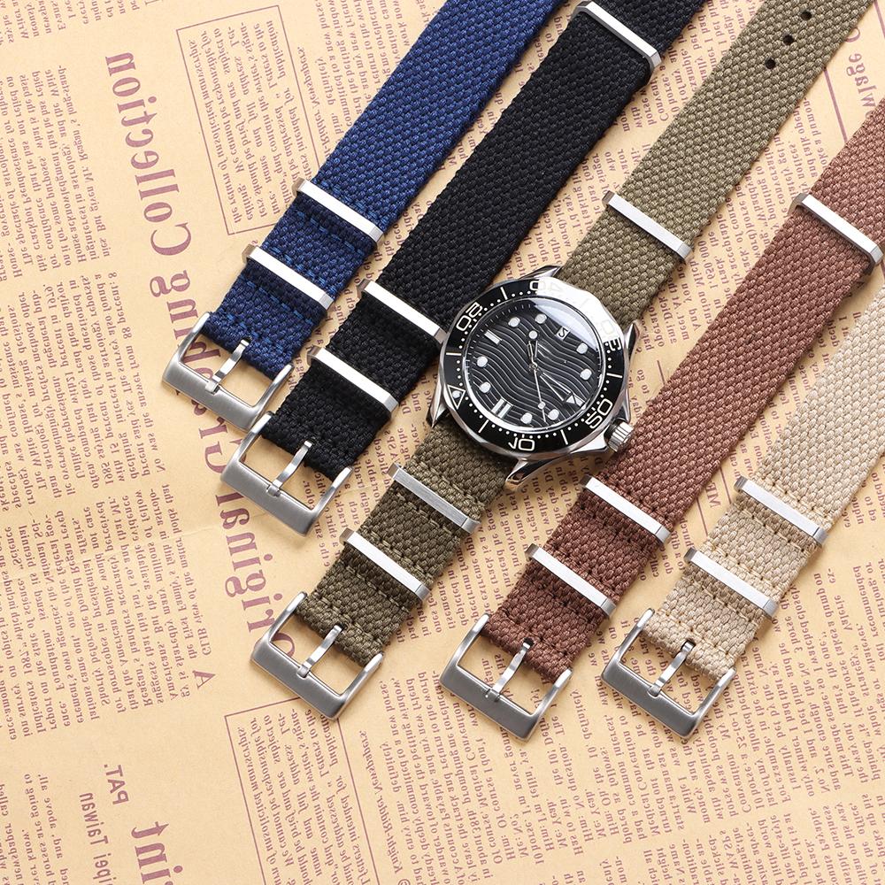Universal Watch Strap Washable Elastic Nylon Cotton Watchband for Huawei GT2 for Seiko Strap 20mm 22mm Outdoor Braceletfor Men