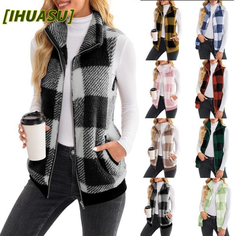 IHUASU Women's Vintage Casual Autumn Winter Long Sleeve Jackets & Coats International design