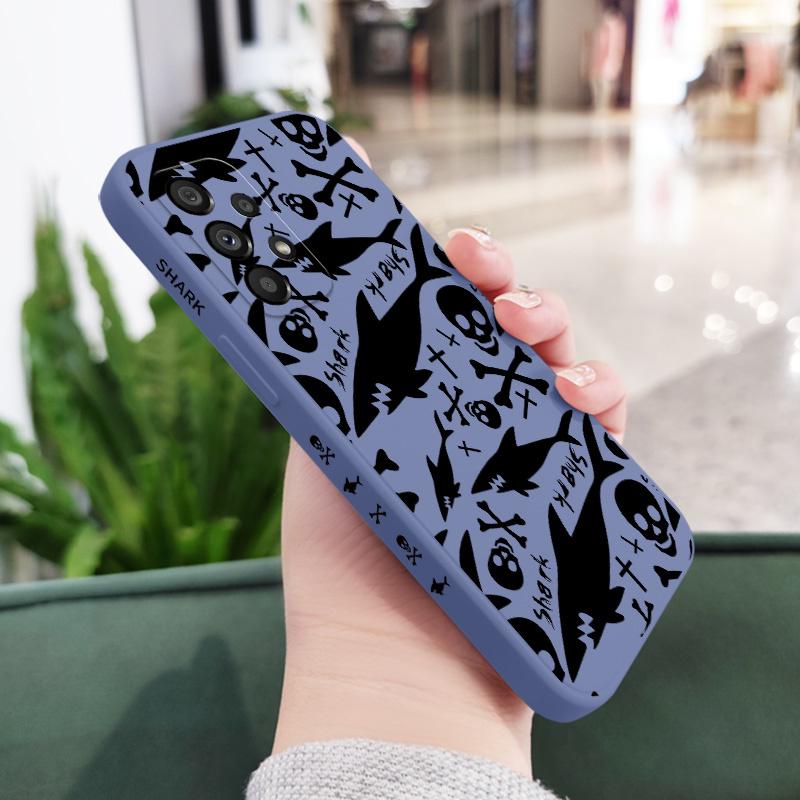 

Ghost Shark Case For Samsung Galaxy A73 A53 A33 A23 A13 A03 A72 A52 A52S A32 A22 A12 A02 A02S A71 A51 A31 A21S 4G 5G Cover Samsung A53 5G светло-синий