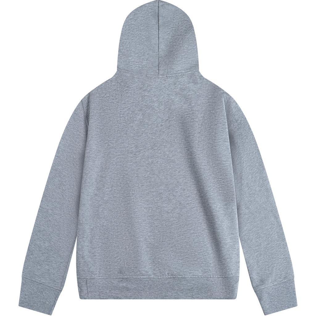 Polo Ralph Lauren Jednolity kolor Logo kucyka haftowane Z kapturem Polar Długi rękaw Bluza męska szara 710740622-004