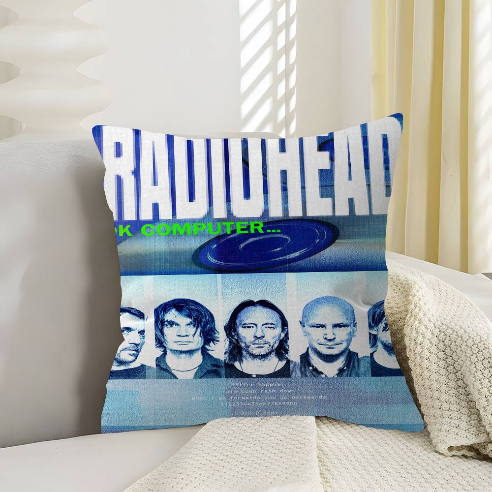 Vintage Rock Band Radiohead Pillow Anime Pillow Sofa Bed Head Pillow Cover Cushion Cover 45x45 cm Fashion