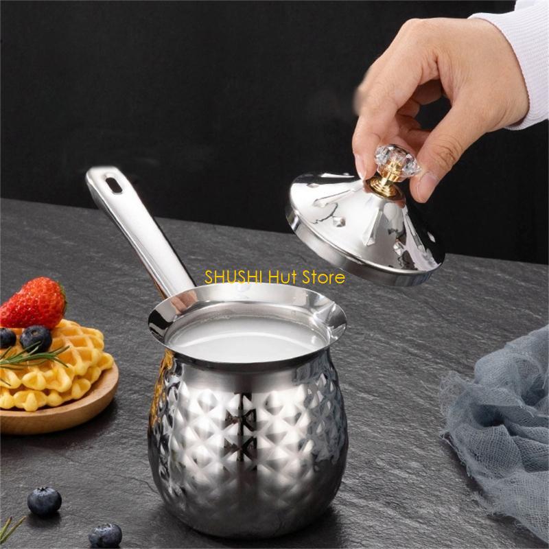 Versatile Stainless Steel Non Slip Small Pots Milk Jugs Milk Frothing Cups D57B