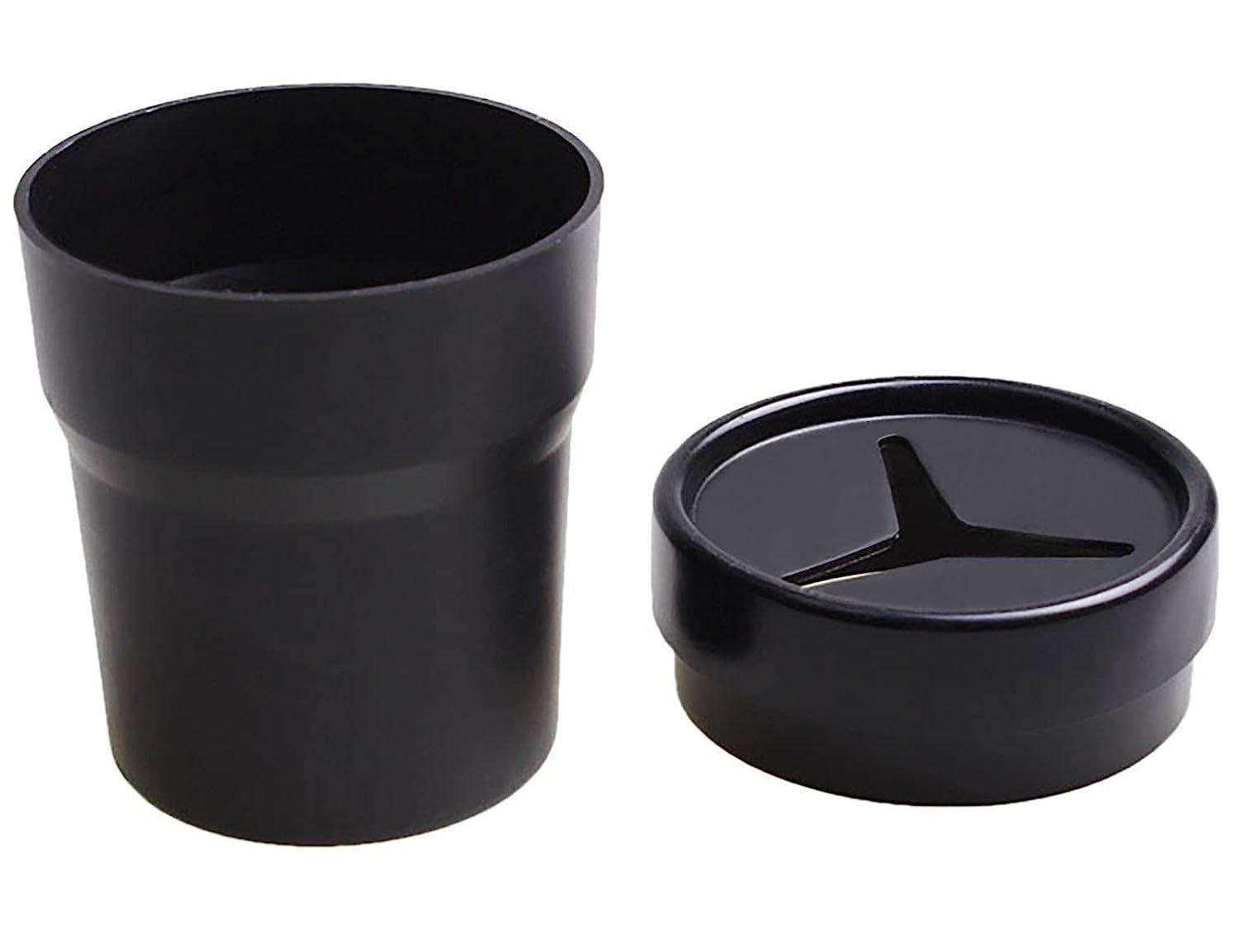 Compact Multifunctional Car Trash Can with Lid & Ashtray