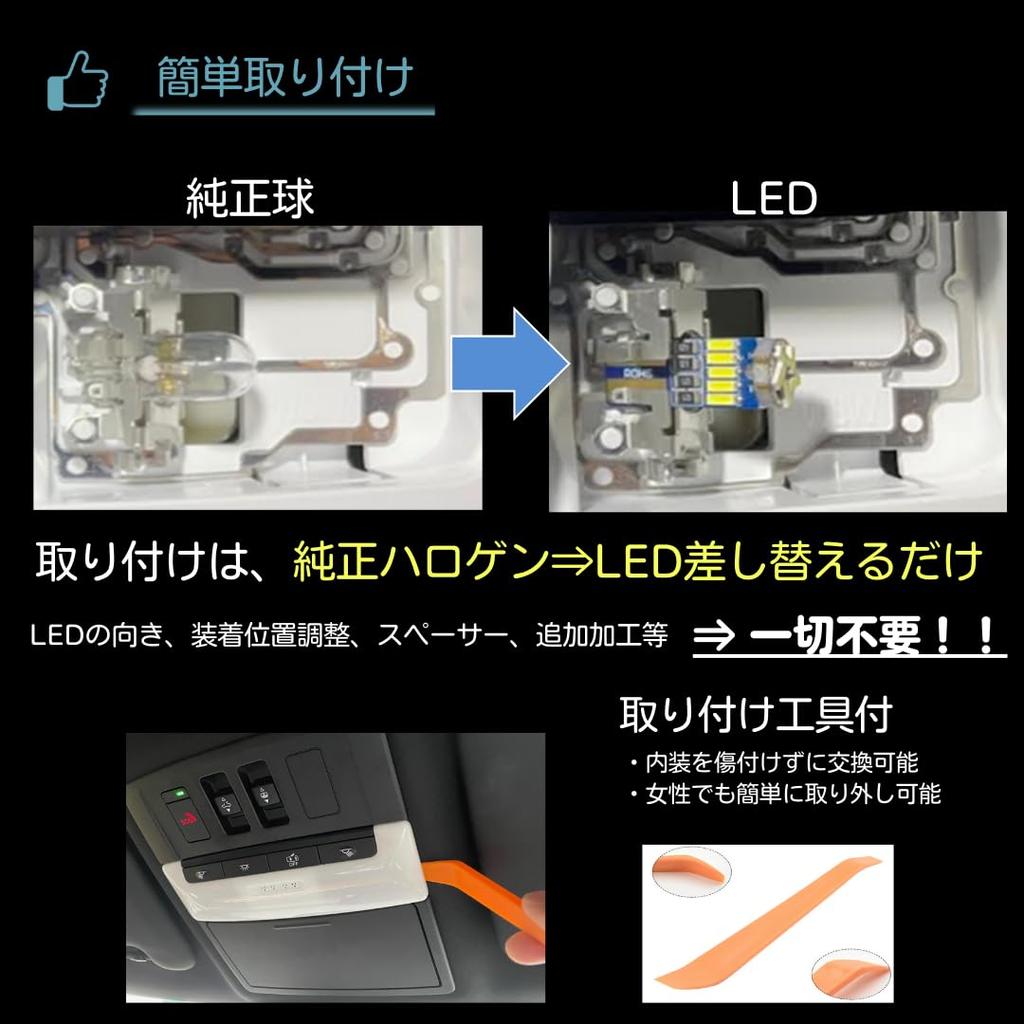 BRIGHT AUTO Freed GT Series LED Set with Installation Tools 6000K Light Interior Lighting Parts Car Accessories Customization Compatible with All