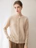 Kangsai 100% Pure Cashmere Women's Round Neck Cardigan - Autumn/Winter Knit Sweater Jacket Top