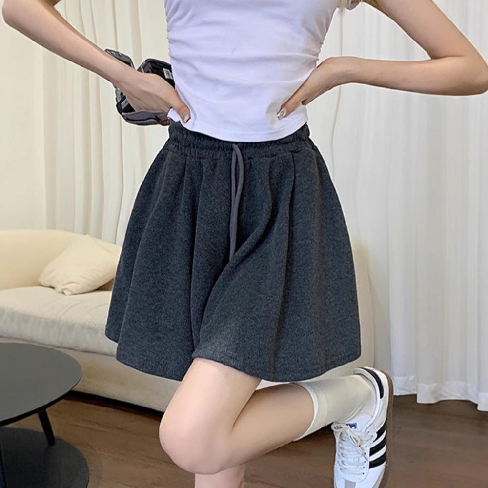 

Women s Summer 2025 High-Waisted Wide-Leg Ballet Style Drawstring Shorts Large