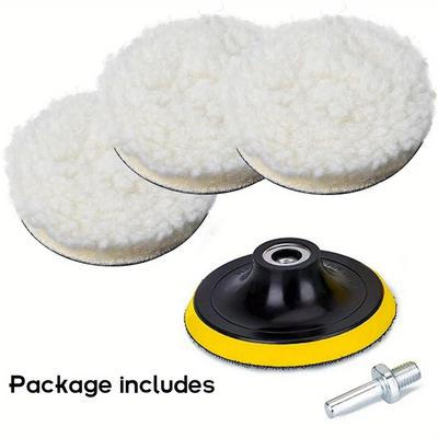 5 ΤΕΜ 7/6/5/4/3 ιντσών Αυτοκινήτου Γυάλισμα Κέρωμα Δίσκος Γυαλίσματος Κιτ Γυαλιστικού Αυτοκινήτου για Αυτοκίνητο Συνδετήρας Δράπανου M10/M14 Φροντίδα Βαφής Αυτοκινήτου