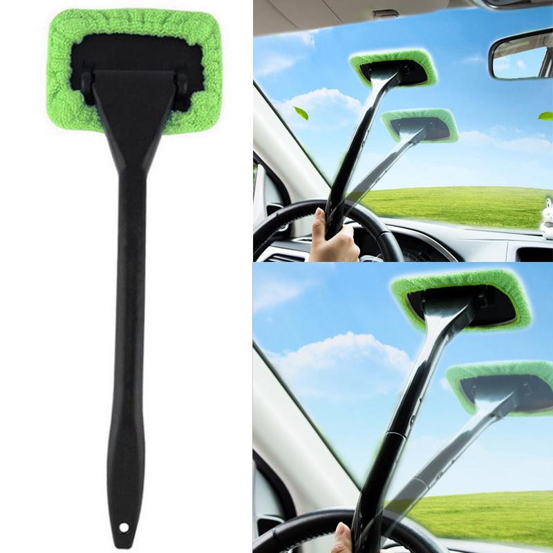 Autofensterreiniger Bürste Windschutzscheibenreinigung Waschwerkzeug Auto Glas Wischer Staubentfernung Entnebeln Mit Langem Griff Autowaschwerkzeug