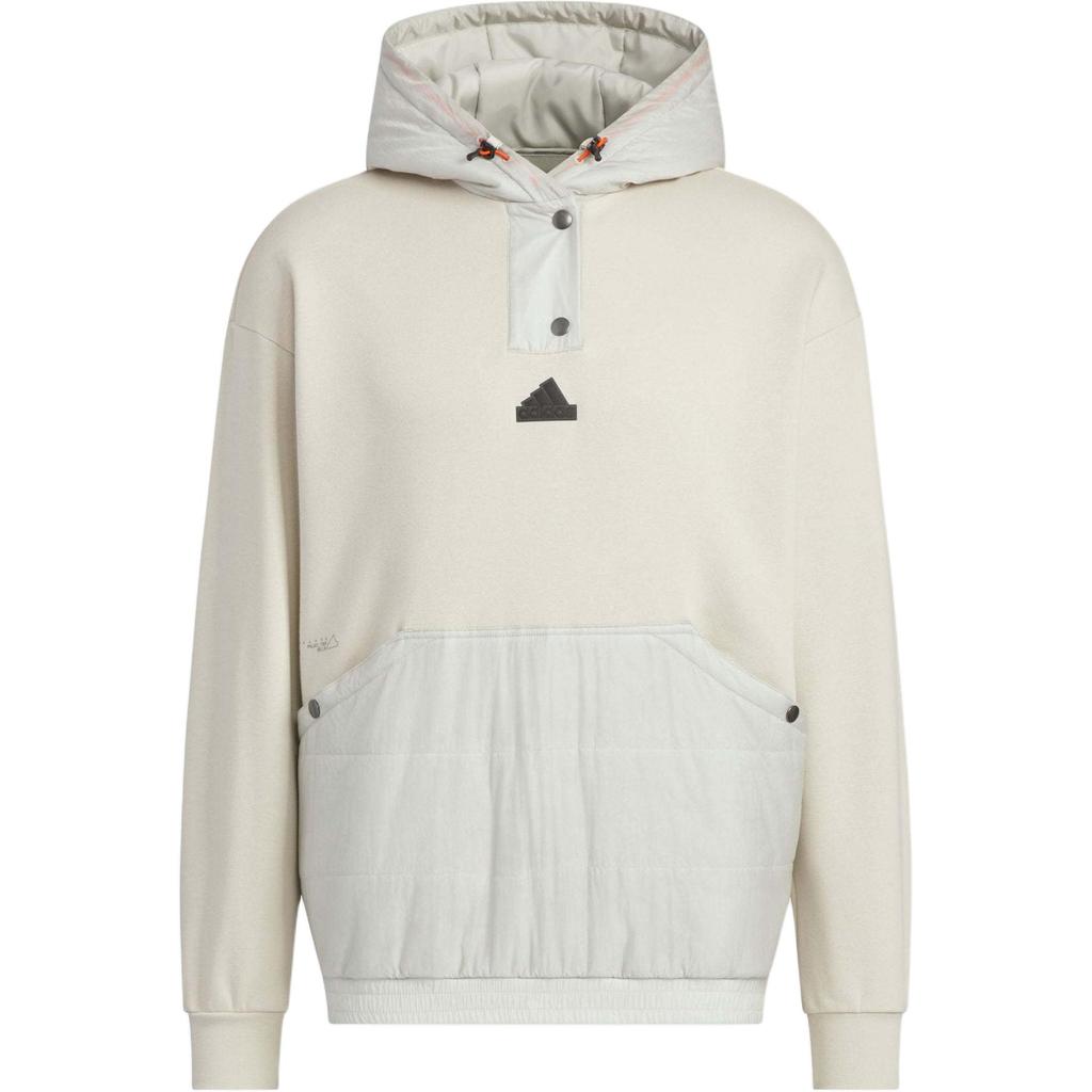 Adidas FW24 TECH WARM MIX TOP Sweatshirt Unisex Light Sesame Earth Gray JI8689