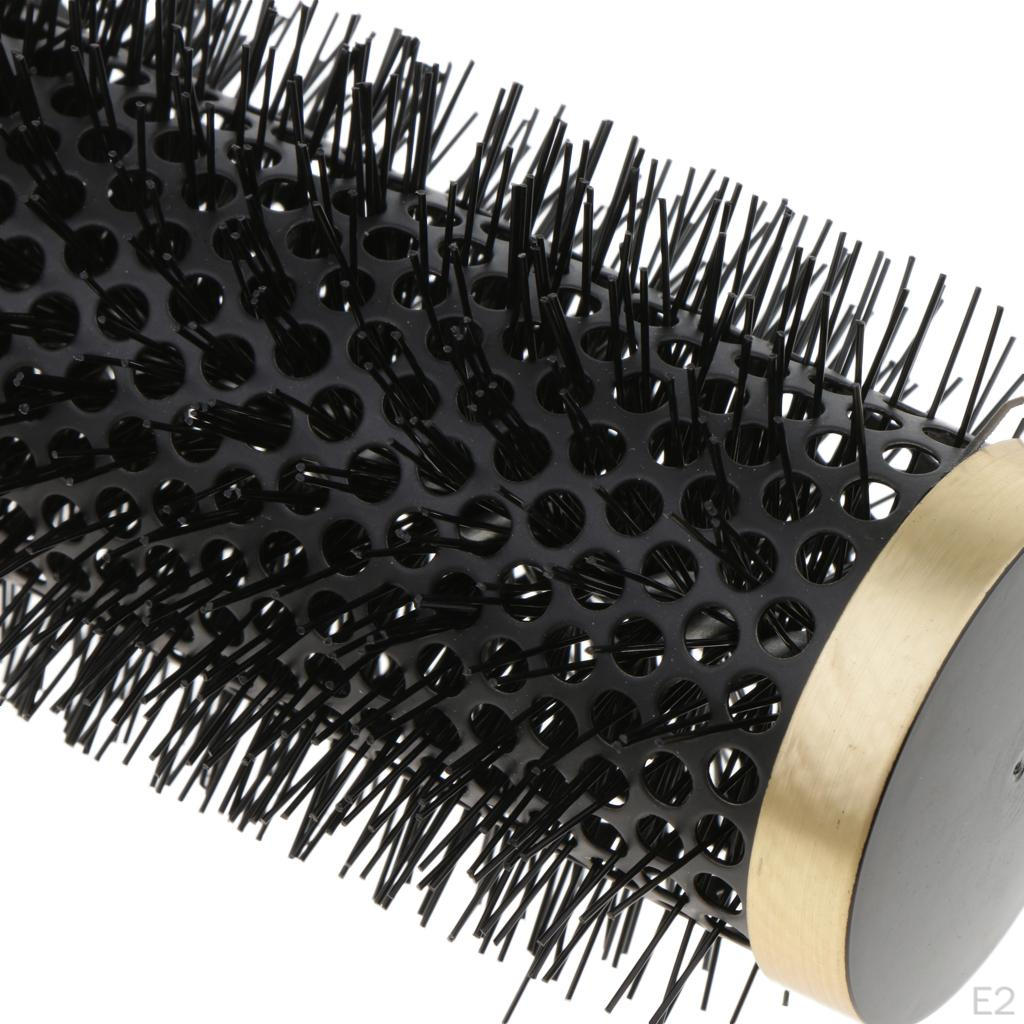 1 Stück Aluminium & Nylon Haarkamm Rundkamm Massagegerät Haarbürste