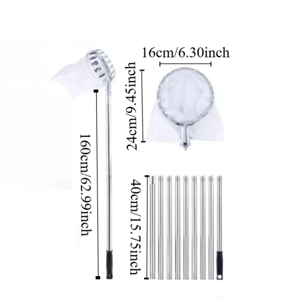 Stainless Steel Fruit Picker Machine Telescopic High Tree Orchard Tools Harvesting Detachable Fruit Picking Tools