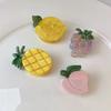 Cartoon Fruit Grabber Cute Strawberry Lemon Cherry  Acetate Hair Clip  Grape Bangs Crushed Hair Clip  Top Clip Hair Accessory