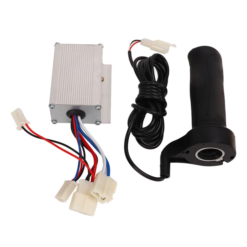 12V 250W Brush Motor Controller with Throttle Handle Kit Aluminum Shell 3 Wires Controller Long Wire Handle Set