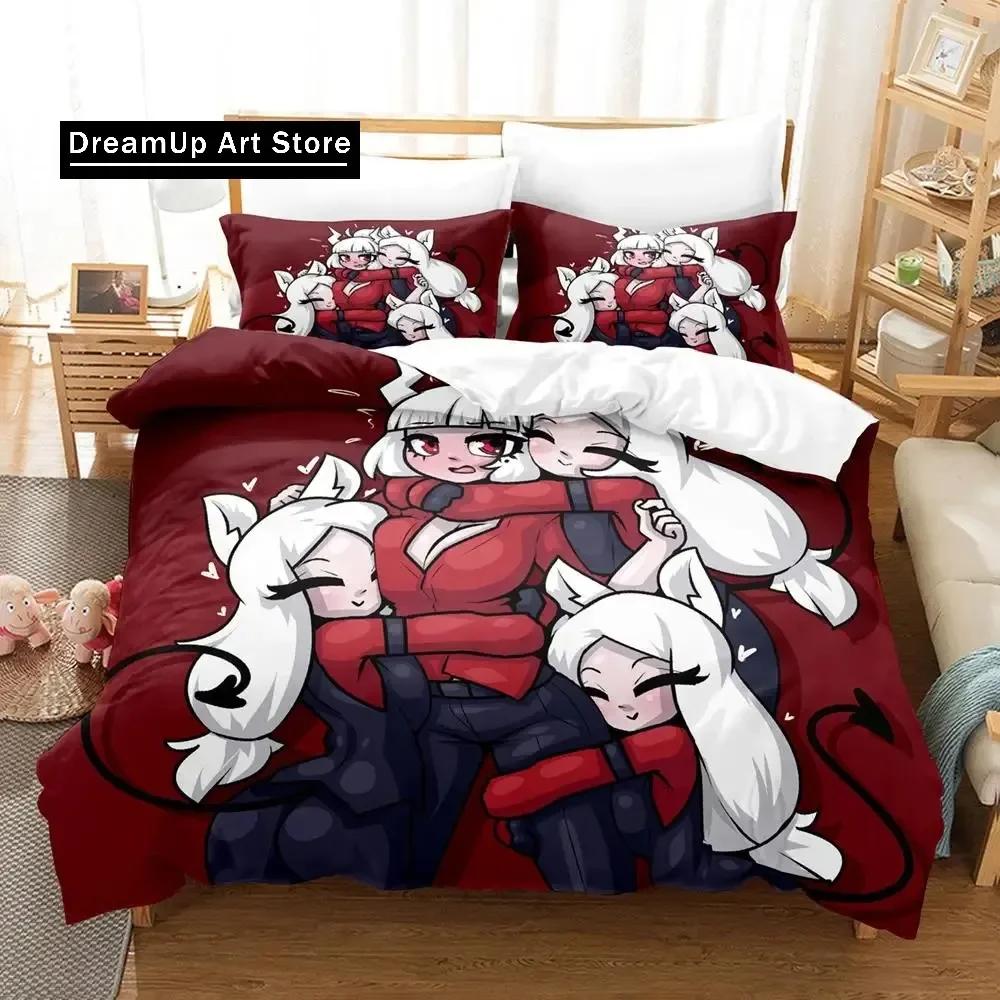 Helltaker Bedding Set Single Twin Full Queen King Size Bed Set Aldult Kid Bedroom Duvetcover Sets Anime parure de lit Bed
