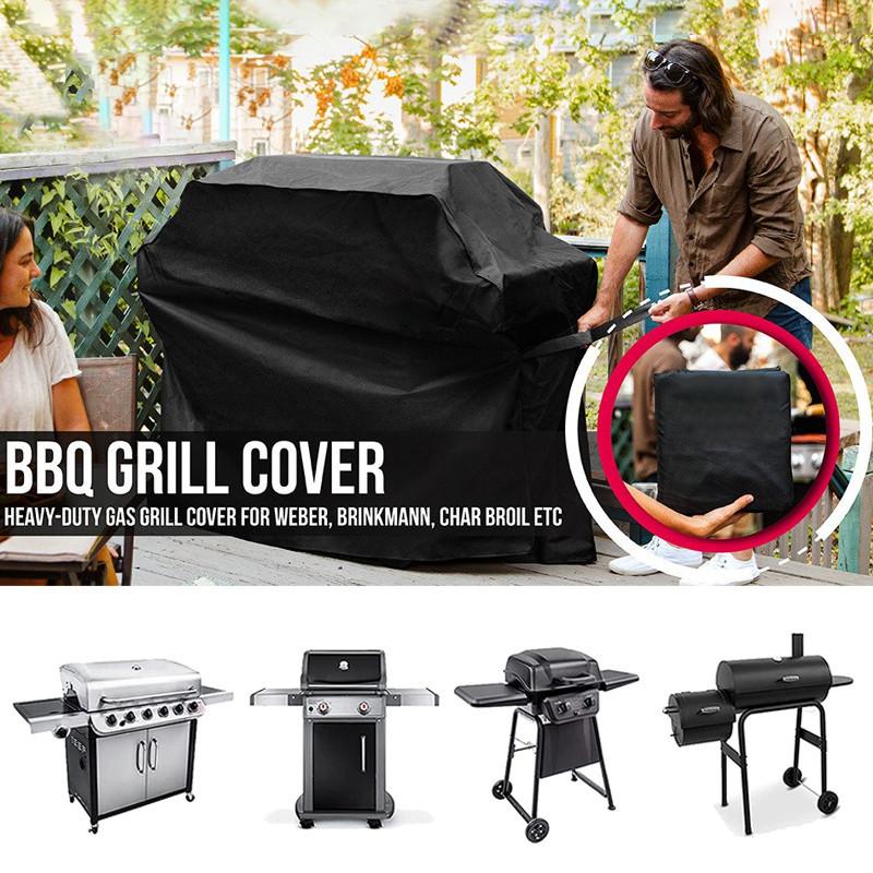 BBQ Grill Cover Barbeque Waterproof Anti-Dust Weber Heavy Duty Charbroil Outdoor BBQ Cover Rain Protective Barbecue Cover 3 Size