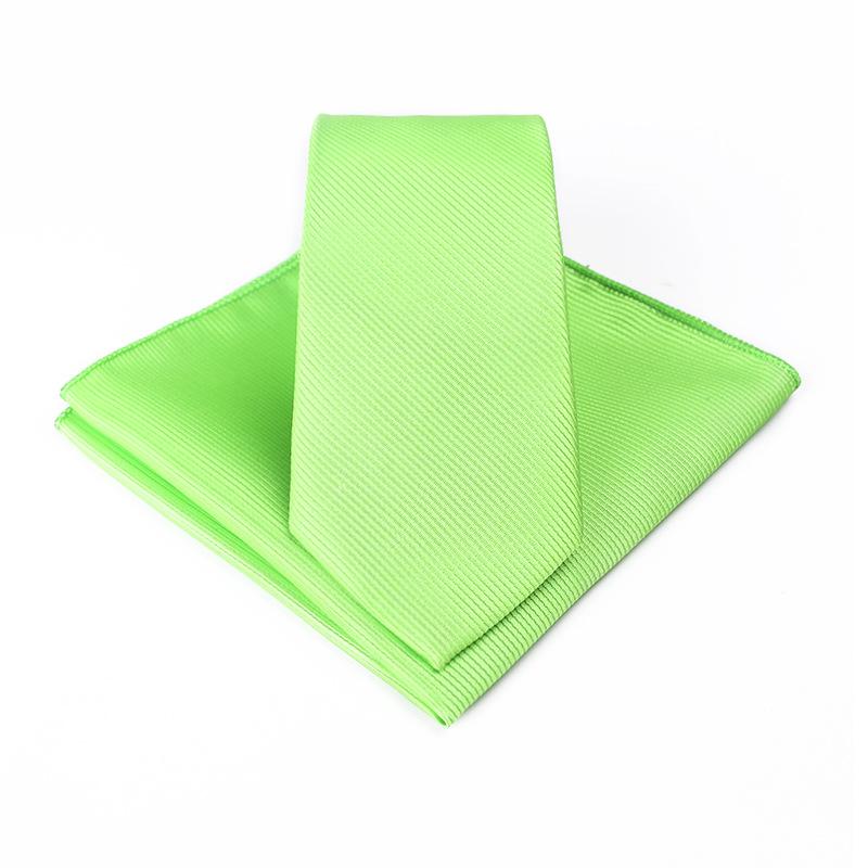 

Ткані поліестерові чоловічі краватки, регульовані кишенькові квадрати, ретро-сорочка, краватка для хлопчиків світло-зелений колір