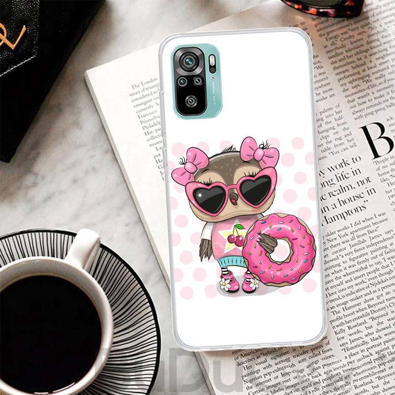 Cute Owl Hearts Lover Cover For Xiaomi Redmi Note 14 13 12S 12 11 Pro Plus Phone Case 11S 10S 10 11E 11T 14Pro 13Pro Print Coque