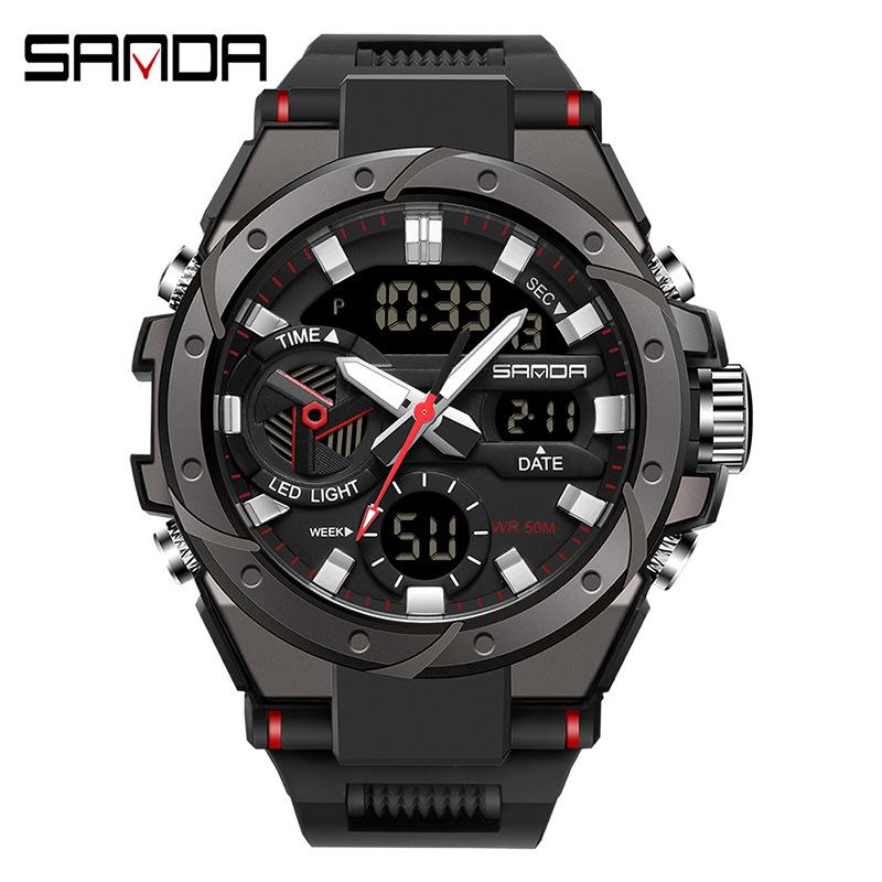 Sanda Waterproof Multifunction Student Sports Watch with Outdoor Features and Douyin Live Hot Design