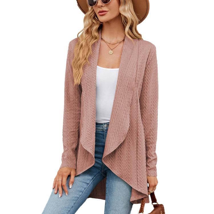 2023 Fashion Warm Cozy Women's Solid Color Knit Cardigan Sweater Autumn Winter