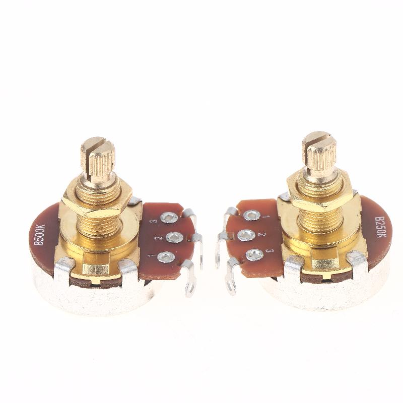 1Pcs Guitar Potentiometer Pot Low Torque And Low Noise Smooth Feel Brass Shaft A500K A250K B250K B500K