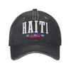 Summer Haiti Est  Haitian Flag Baseball Cap Sun  Wholesale Washed Trucker Hat Unisex Women Stylish Fishing Baseball Caps