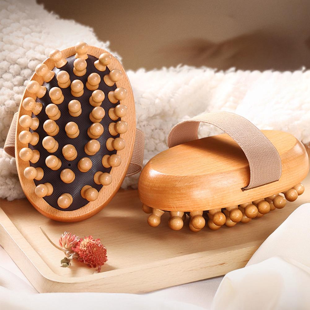 Multifunkční tělový anticelulitidový polštářek Meridiánová kartáč Dřevěný lázeňský vzduchový polštář Masážní hřeben Masážní kartáč na pokožku hlavy a tělo
